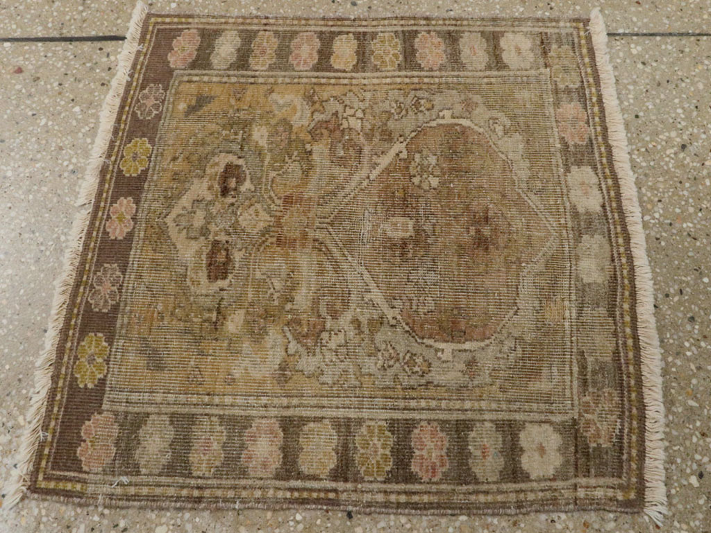 Antique Persian Malayer Square Rug, No.21645 - Staging