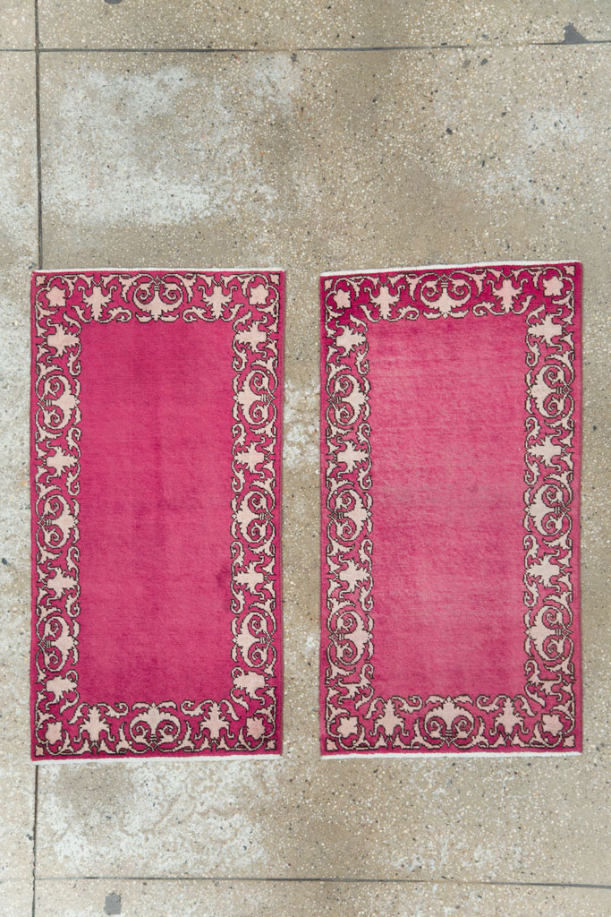 Vintage Persian Tabriz Rug (Pair: 1 of 2), No.21665 - Staging