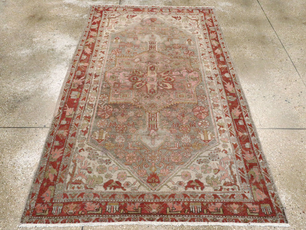 Vintage Persian Kurdish Rug, No.21673 - Staging