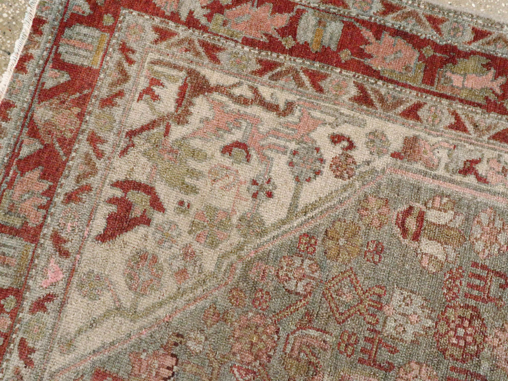 Vintage Persian Kurdish Rug, No.21673 - Staging