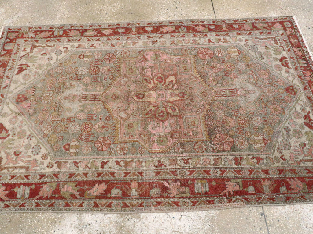 Vintage Persian Kurdish Rug, No.21673 - Staging