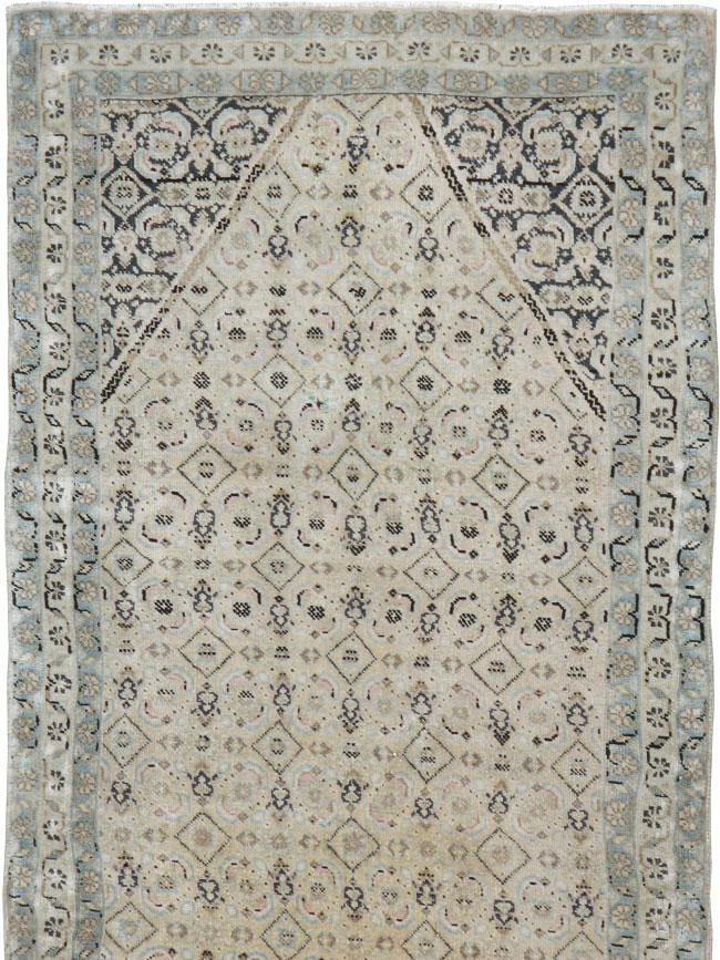 Vintage Persian Tabriz Runner, No.21676 - Staging
