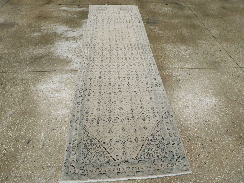 Vintage Persian Tabriz Runner, No.21676 - Staging