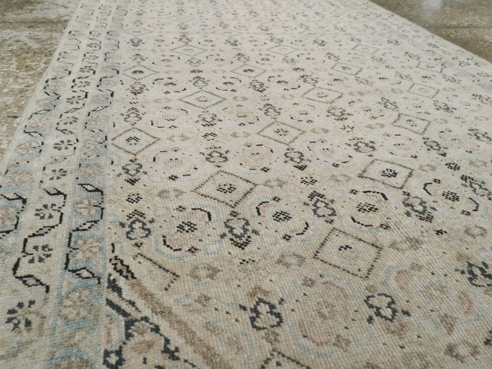 Vintage Persian Tabriz Runner, No.21676 - Staging