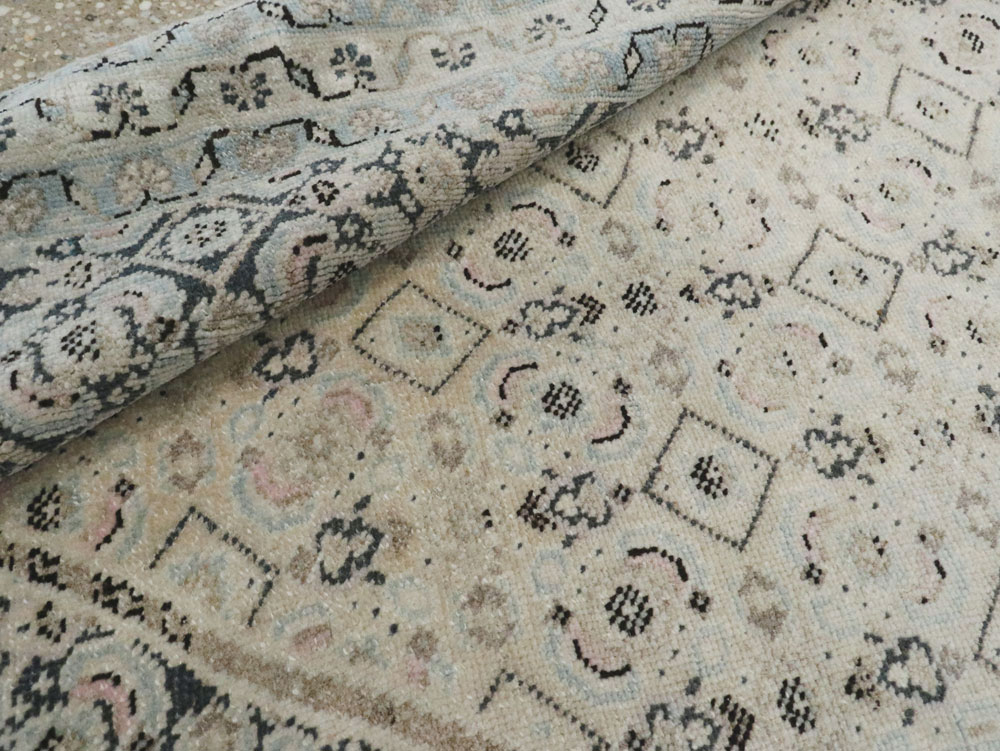 Vintage Persian Tabriz Runner, No.21676 - Staging