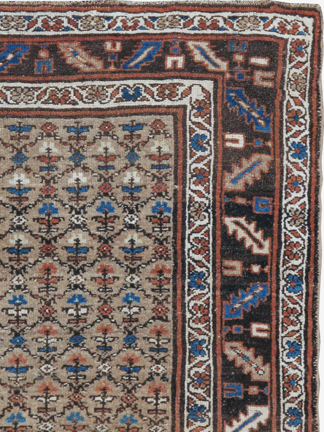 Antique Persian Kurdish Rug, No.21689 - Staging
