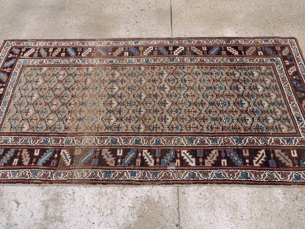 Antique Persian Kurdish Rug, No.21689 - Staging