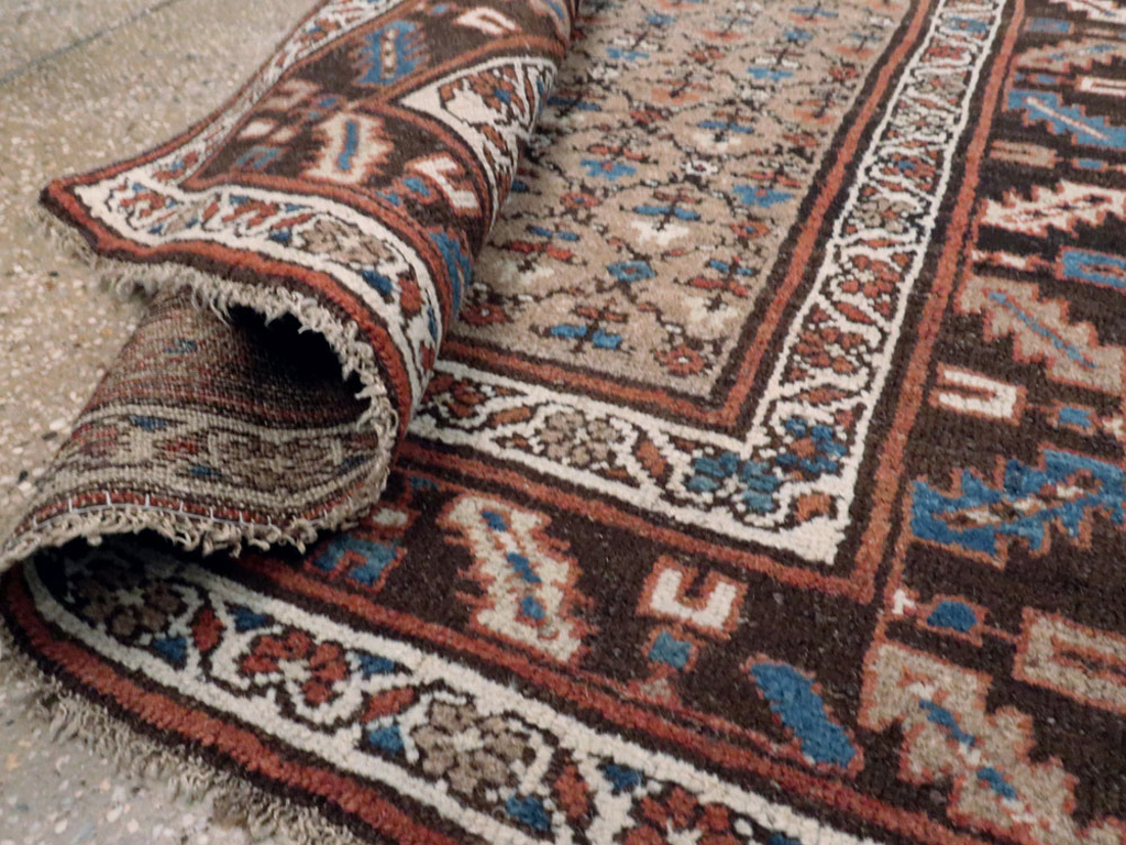 Antique Persian Kurdish Rug, No.21689 - Staging