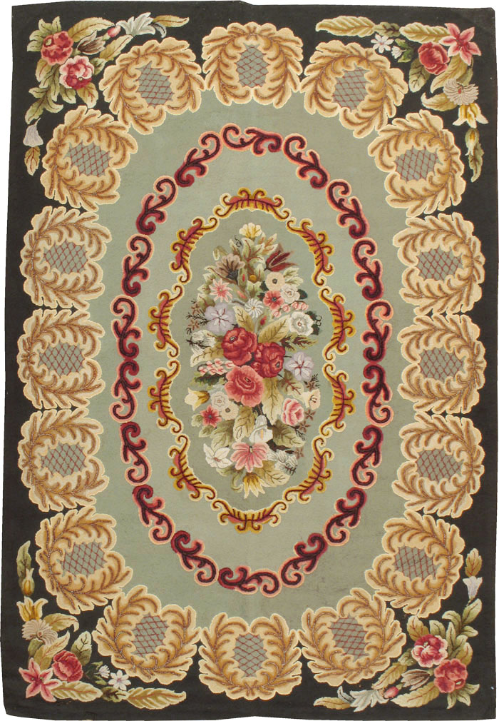 Antique American Hook Rug, No.21695 - Staging