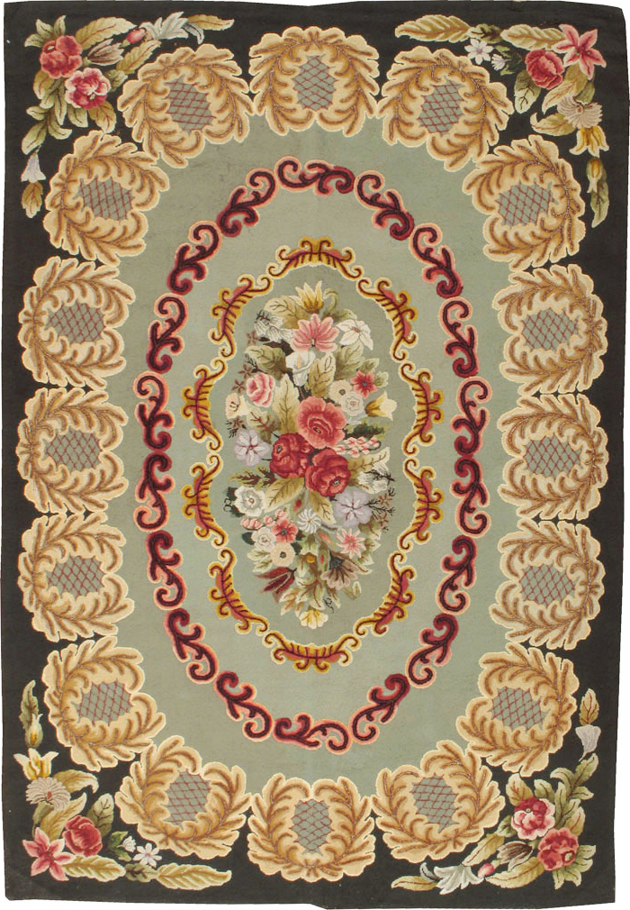 Antique American Hook Rug, No.21695 - Staging
