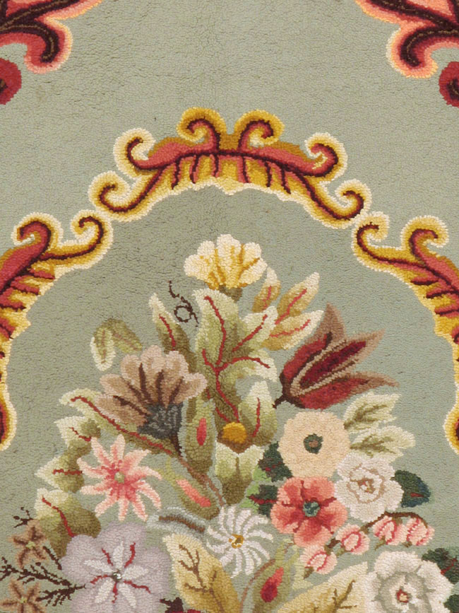 Antique American Hook Rug, No.21695 - Staging