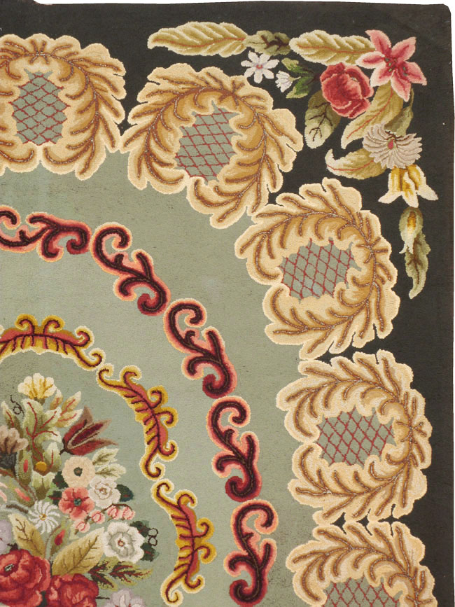 Antique American Hook Rug, No.21695 - Staging