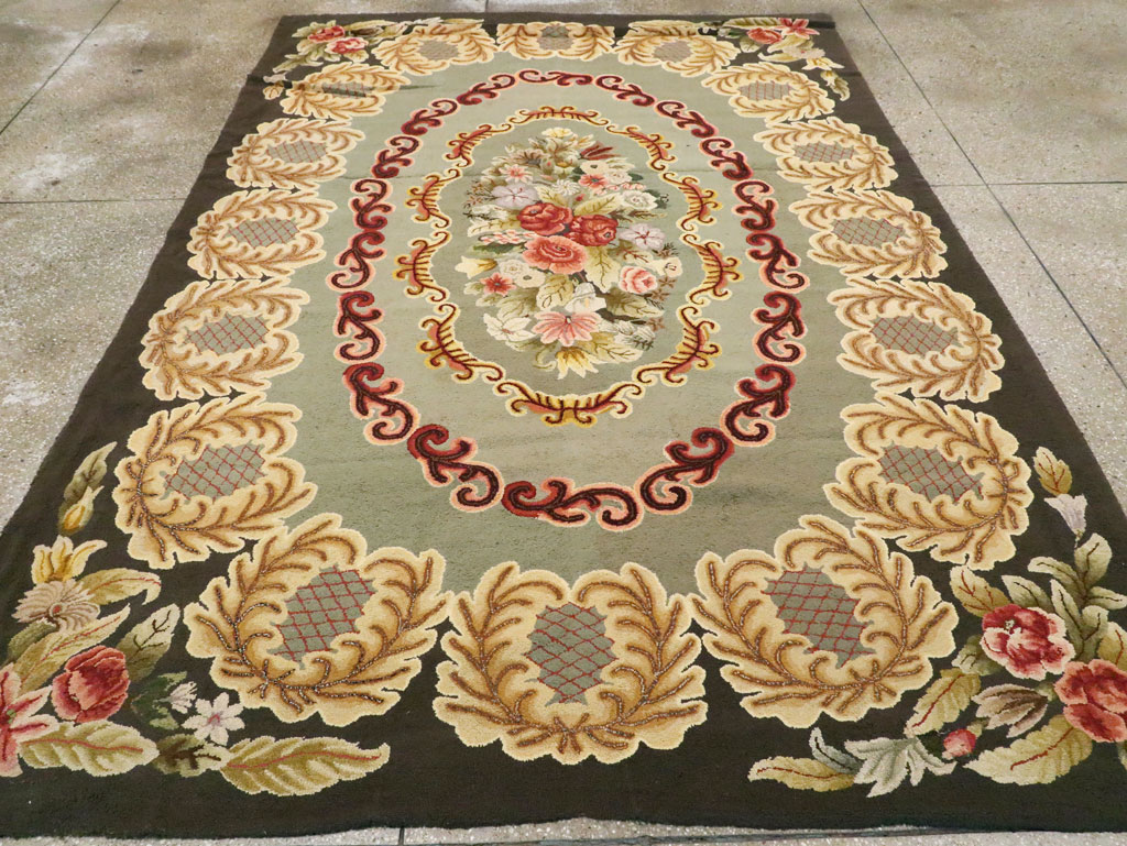 Antique American Hook Rug, No.21695 - Staging