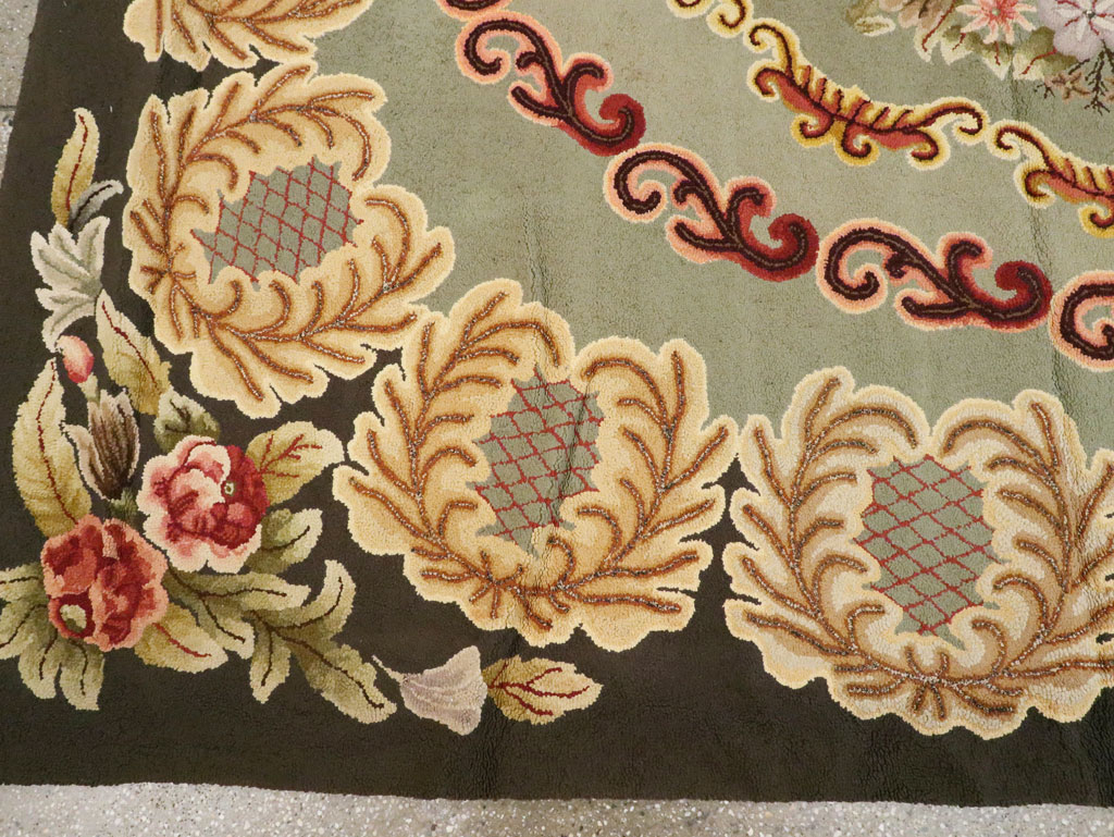 Antique American Hook Rug, No.21695 - Staging