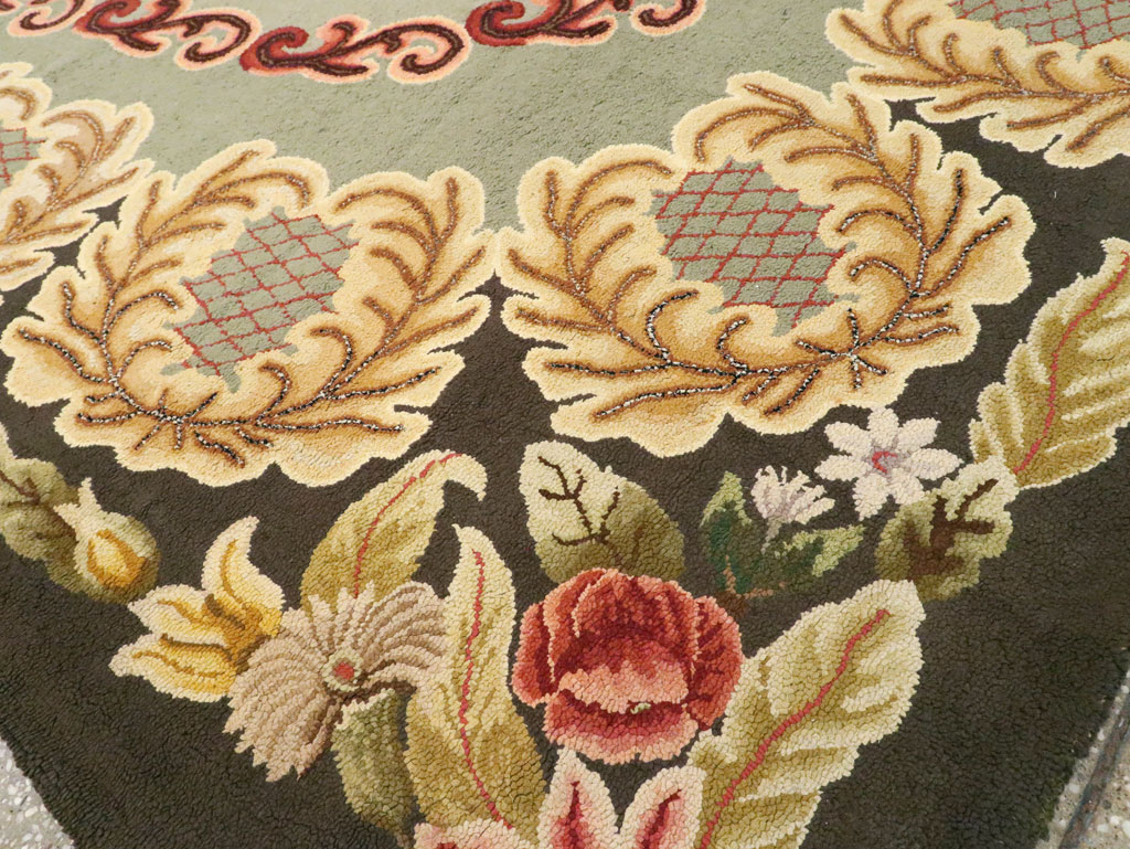 Antique American Hook Rug, No.21695 - Staging