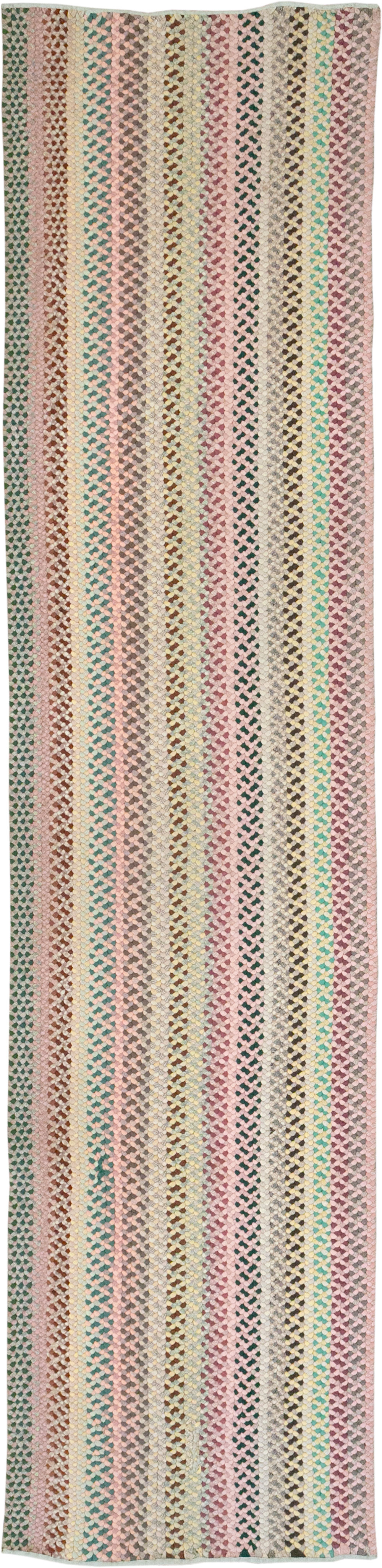 Vintage American Braided Runner, No.21697 - Staging