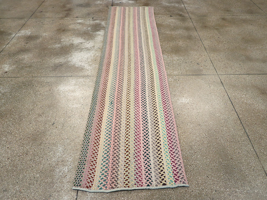 Vintage American Braided Runner, No.21697 - Staging