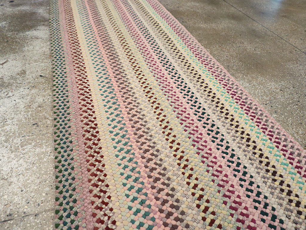 Vintage American Braided Runner, No.21697 - Staging