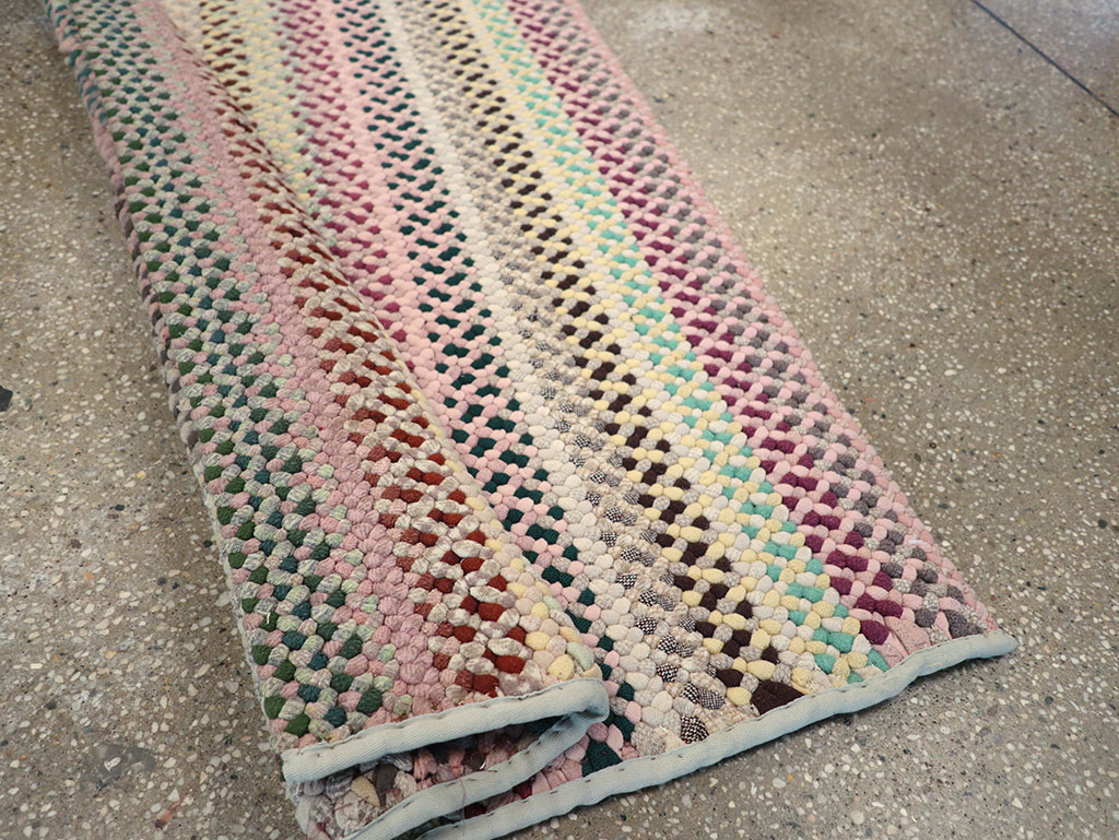 Vintage American Braided Runner, No.21697 - Staging