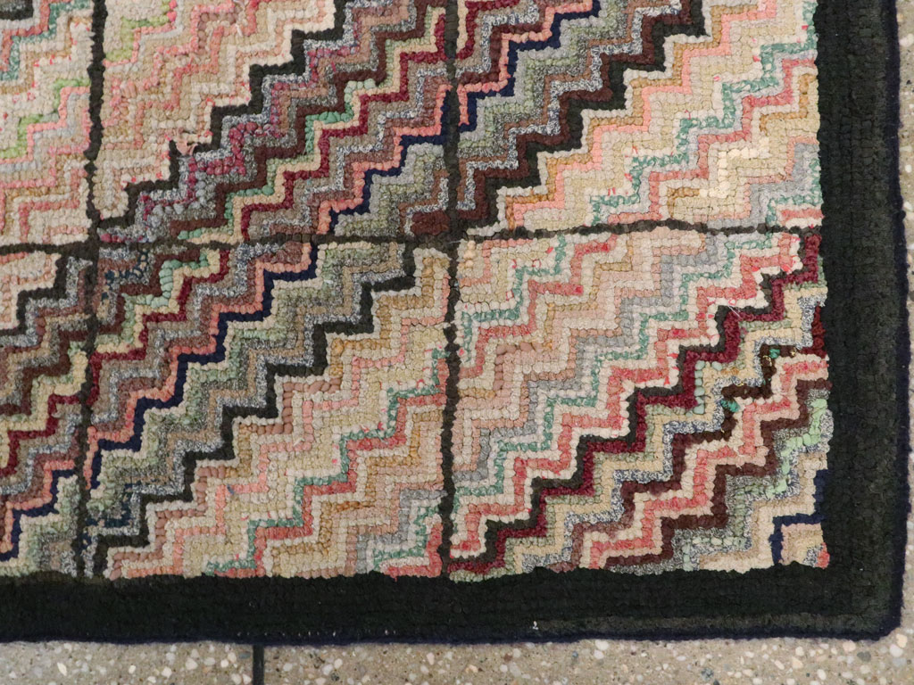 Antique American Hook Rug, No.21699 - Staging