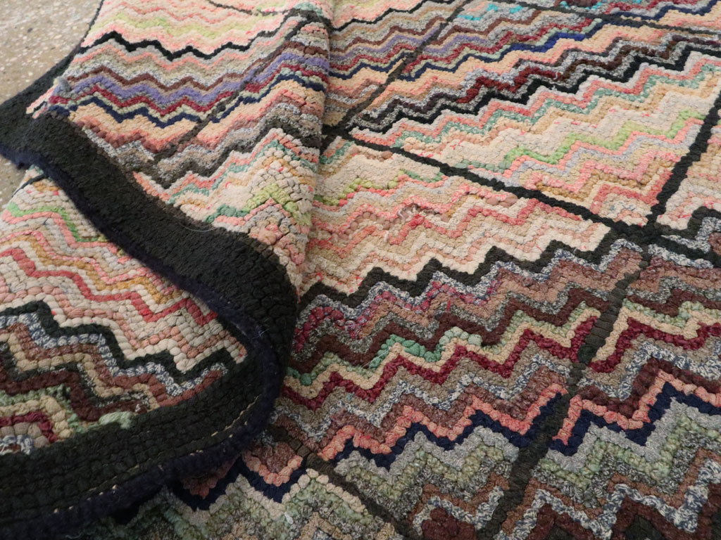 Antique American Hook Rug, No.21699 - Staging