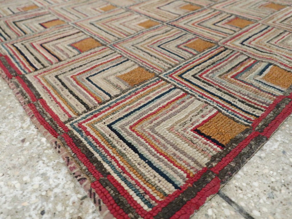 Antique American Hook Rug, No.21700 - Staging