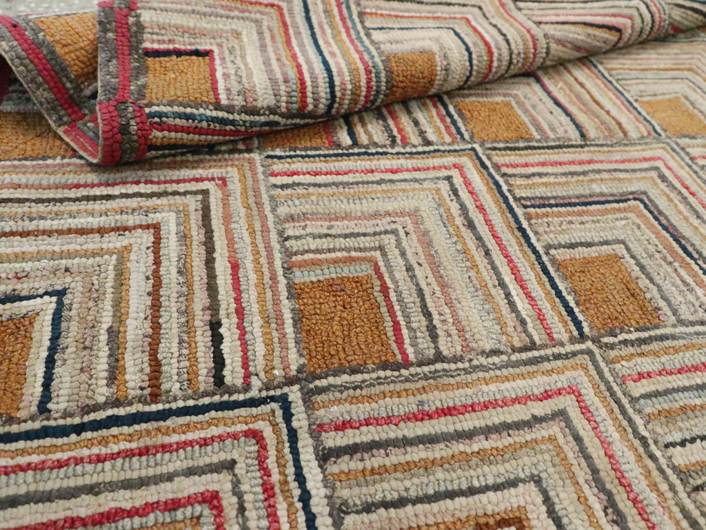 Antique American Hook Rug, No.21700 - Staging