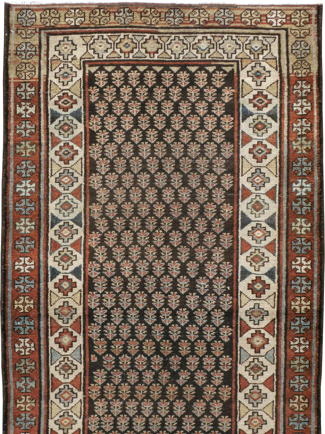 Antique Persian Kurdish Rug, No.21706 - Staging