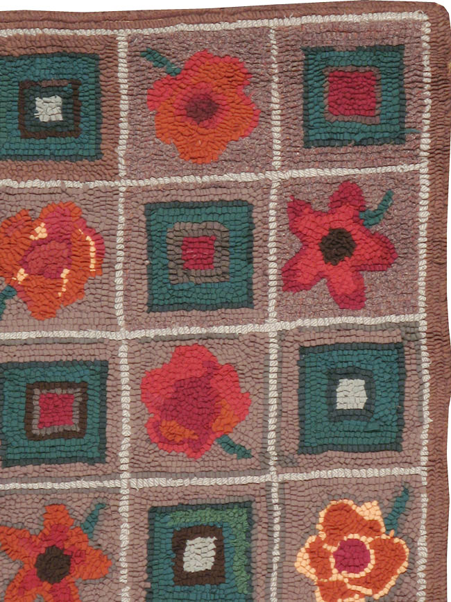 Vintage America Hook Rug, No.21707 - Staging