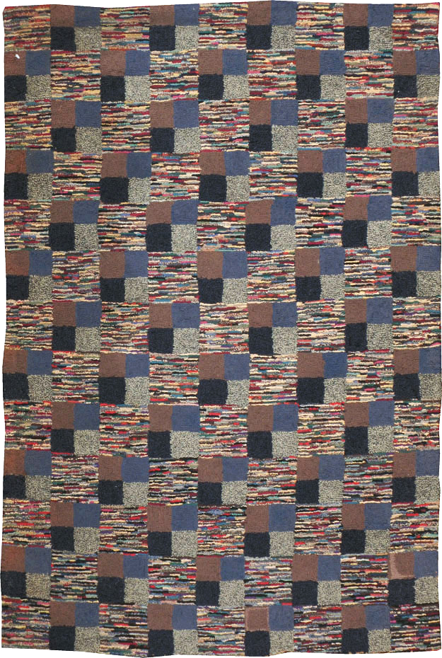 Antique American Hook Rug, No.21709 - Staging