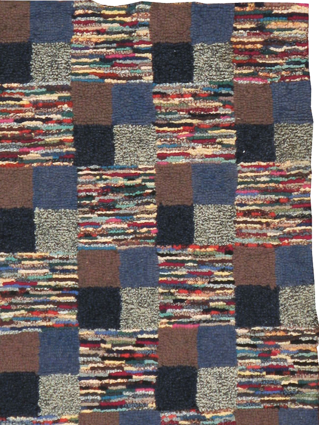 Antique American Hook Rug, No.21709 - Staging