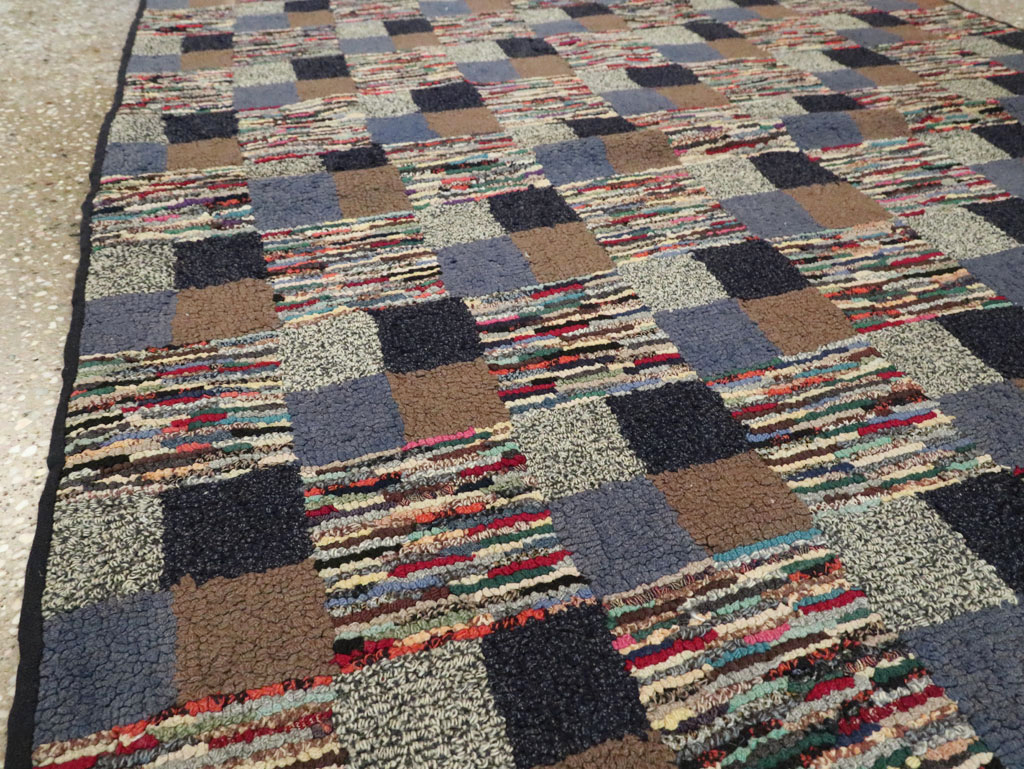 Antique American Hook Rug, No.21709 - Staging