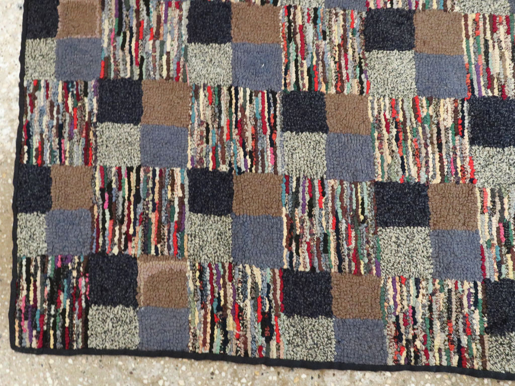 Antique American Hook Rug, No.21709 - Staging