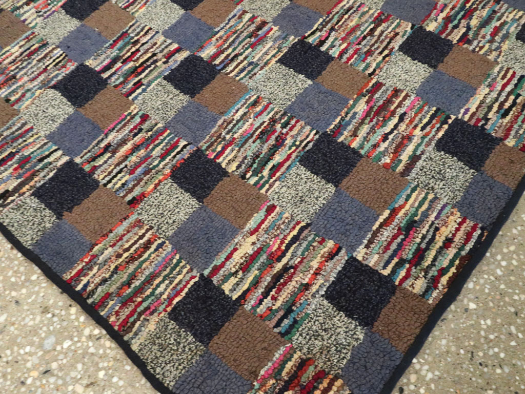 Antique American Hook Rug, No.21709 - Staging