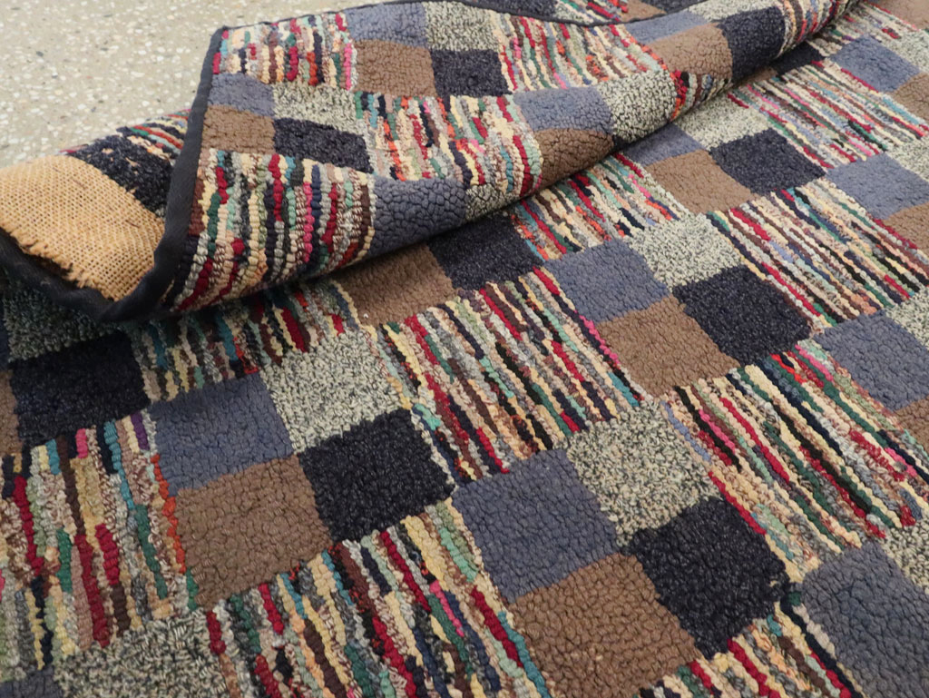 Antique American Hook Rug, No.21709 - Staging