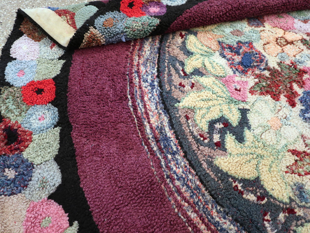 Antique American Hook Rug, No.21716 - Staging