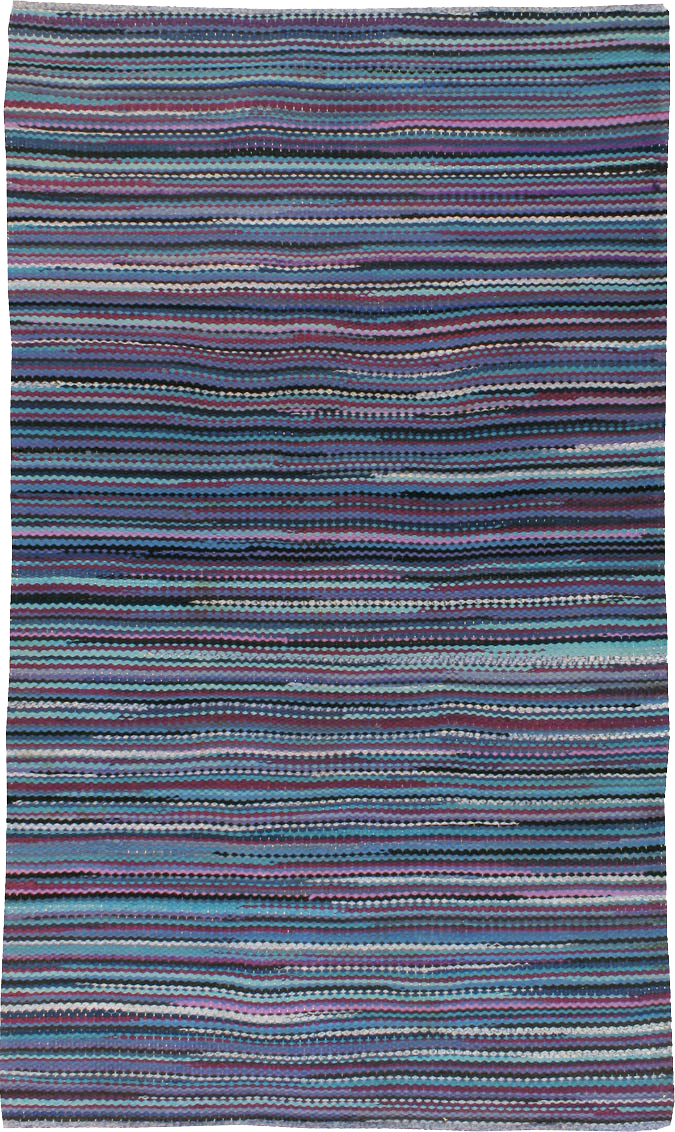 Vintage American Braid Rug, No.21717 - Staging