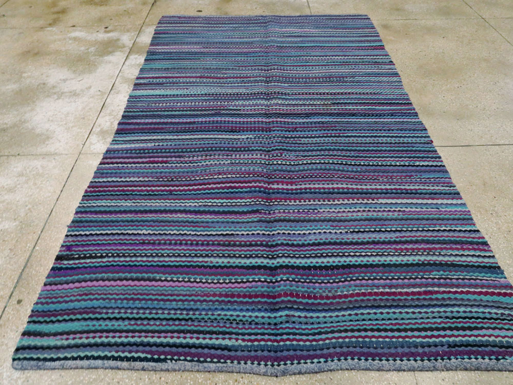 Vintage American Braid Rug, No.21717 - Staging