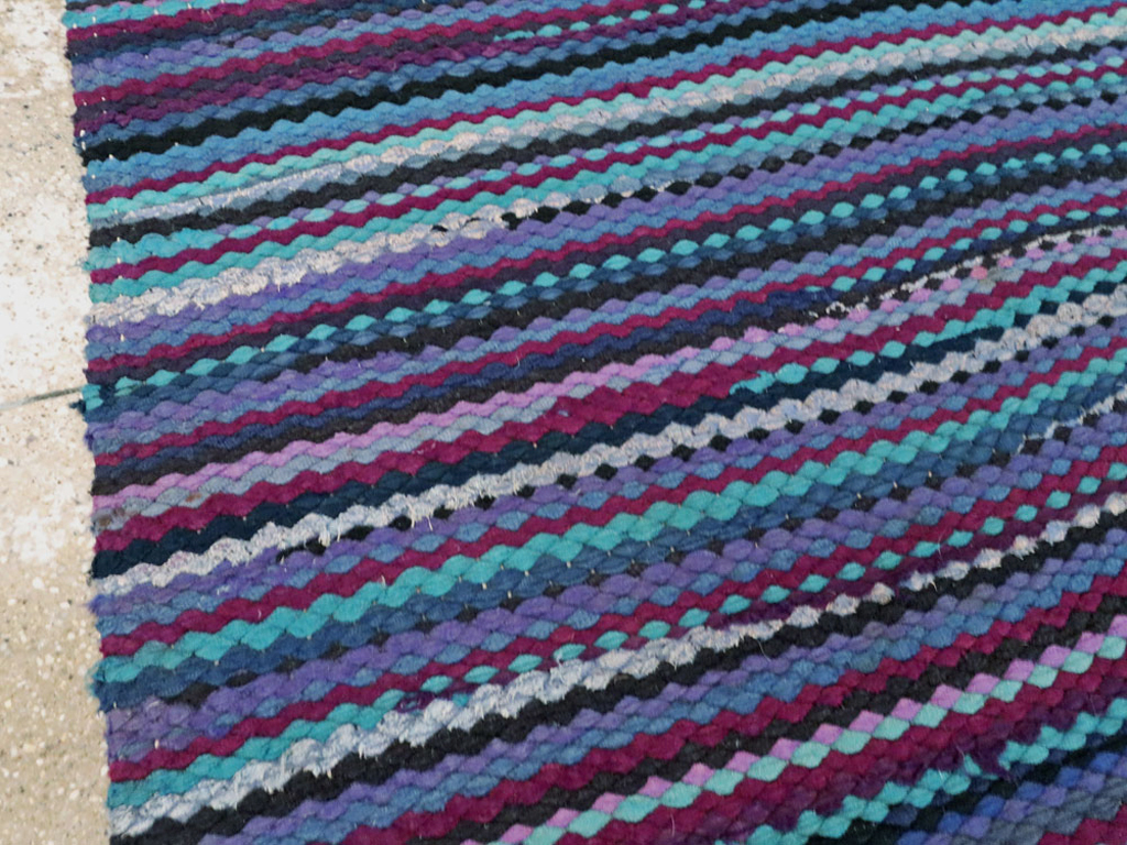 Vintage American Braid Rug, No.21717 - Staging