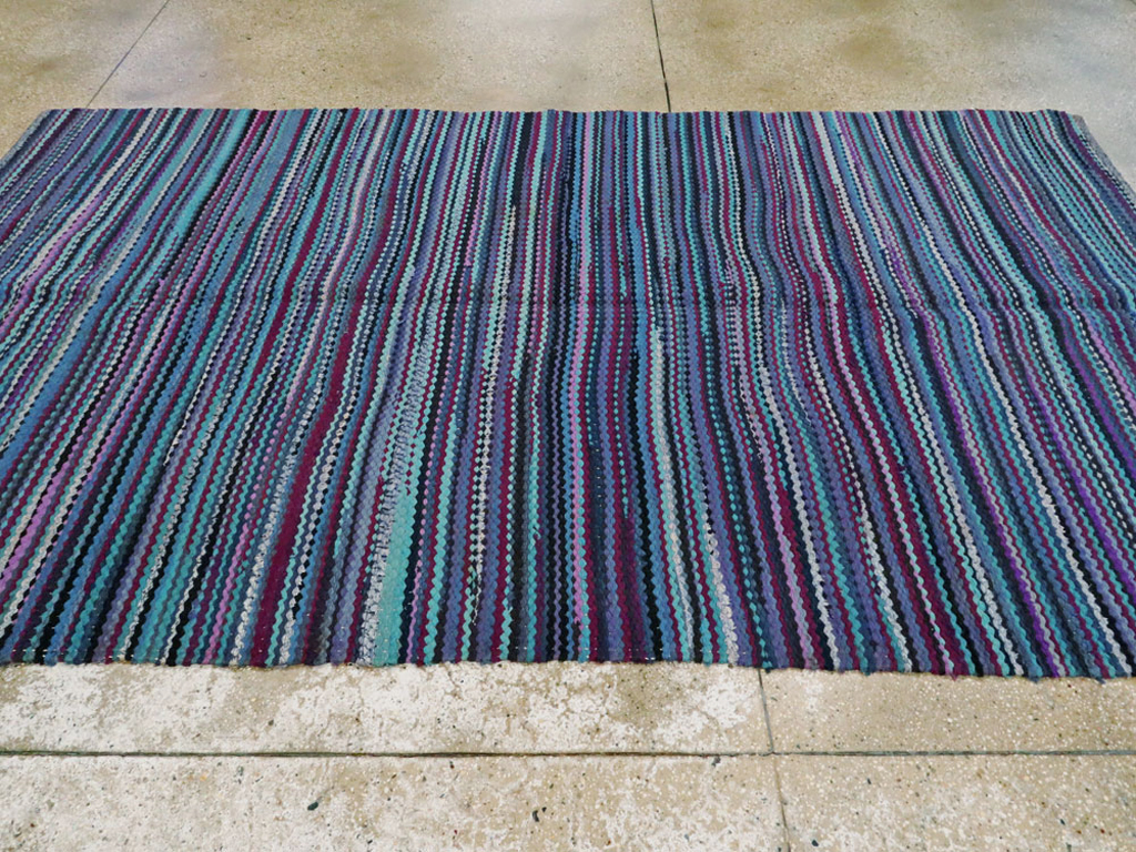 Vintage American Braid Rug, No.21717 - Staging