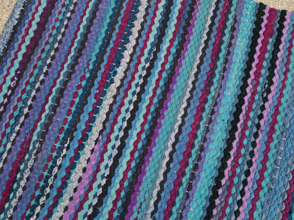 Vintage American Braid Rug, No.21717 - Staging