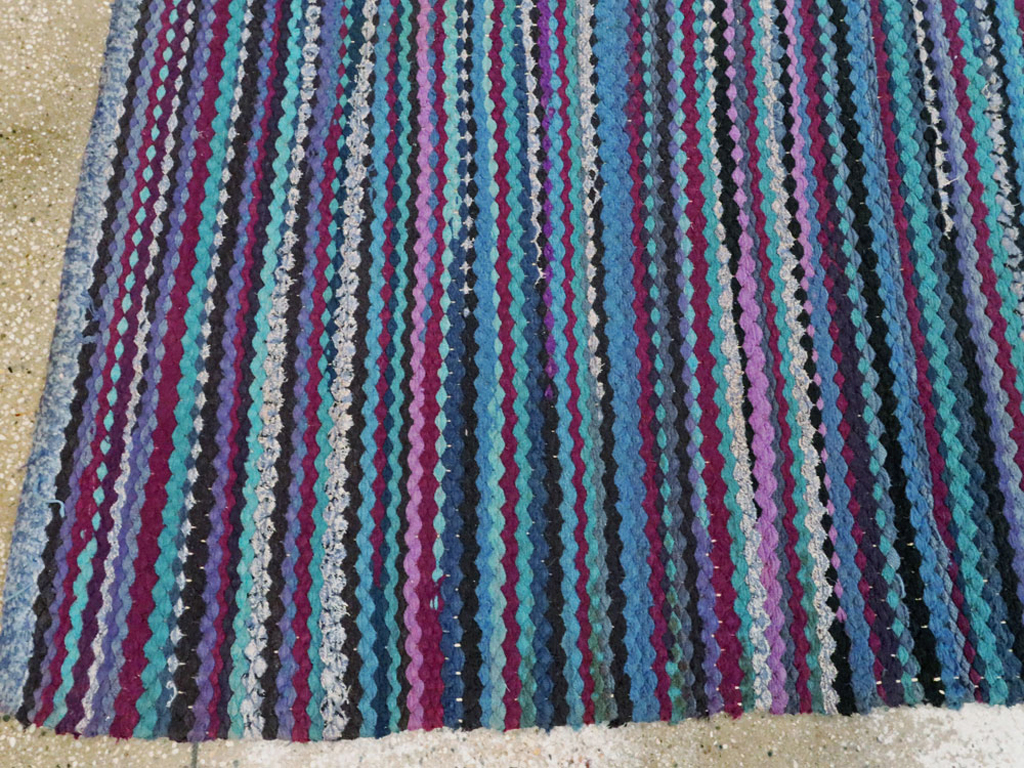 Vintage American Braid Rug, No.21717 - Staging