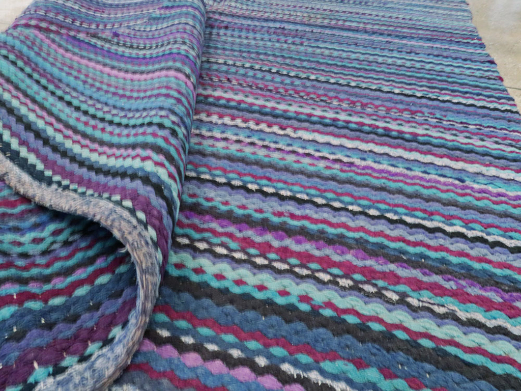 Vintage American Braid Rug, No.21717 - Staging