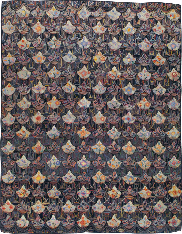 Antique American Hook Rug, No.21719 - Staging