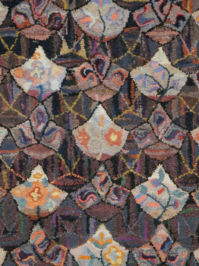 Antique American Hook Rug, No.21719 - Staging