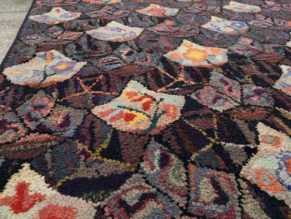 Antique American Hook Rug, No.21719 - Staging