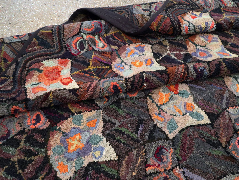Antique American Hook Rug, No.21719 - Staging