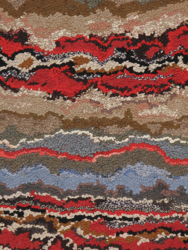 Antique American Hook Rug, No.21721 - Staging