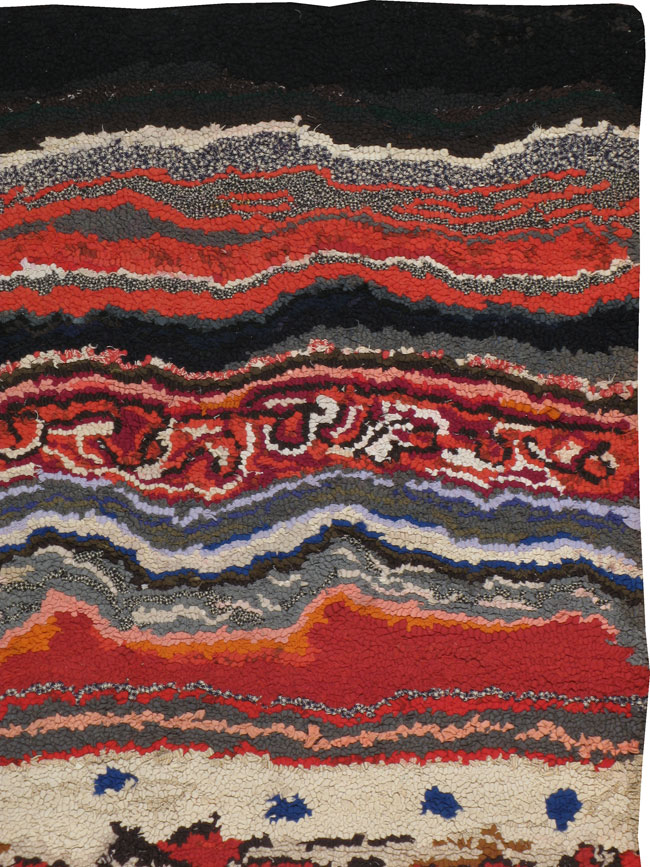 Antique American Hook Rug, No.21721 - Staging