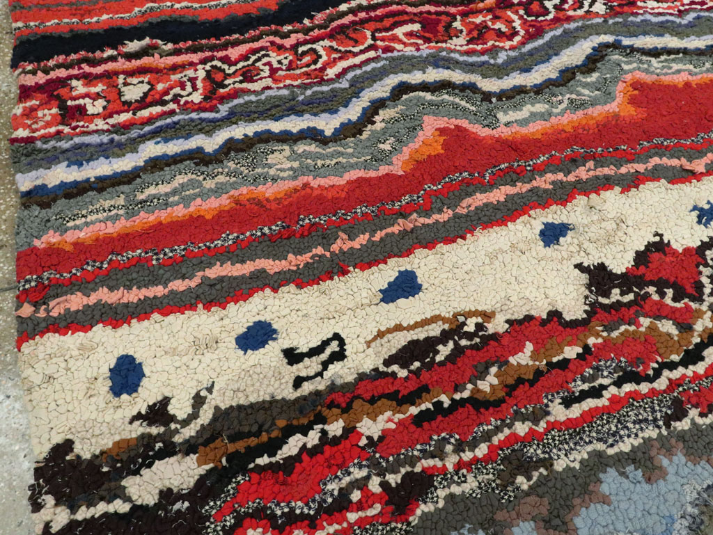 Antique American Hook Rug, No.21721 - Staging